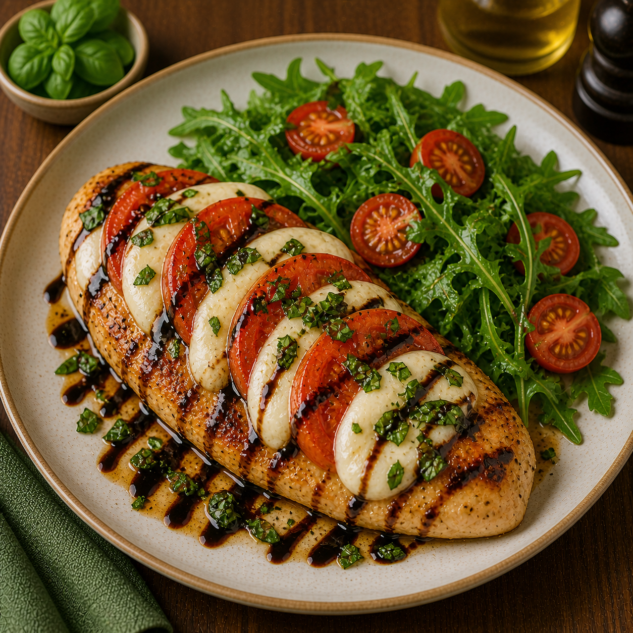 Hähnchenbrust Caprese